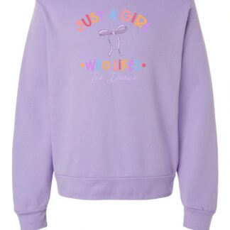 Just A Girl BELLA + CANVAS Unisex Sponge Fleece Classic Crewneck Sweatshirt