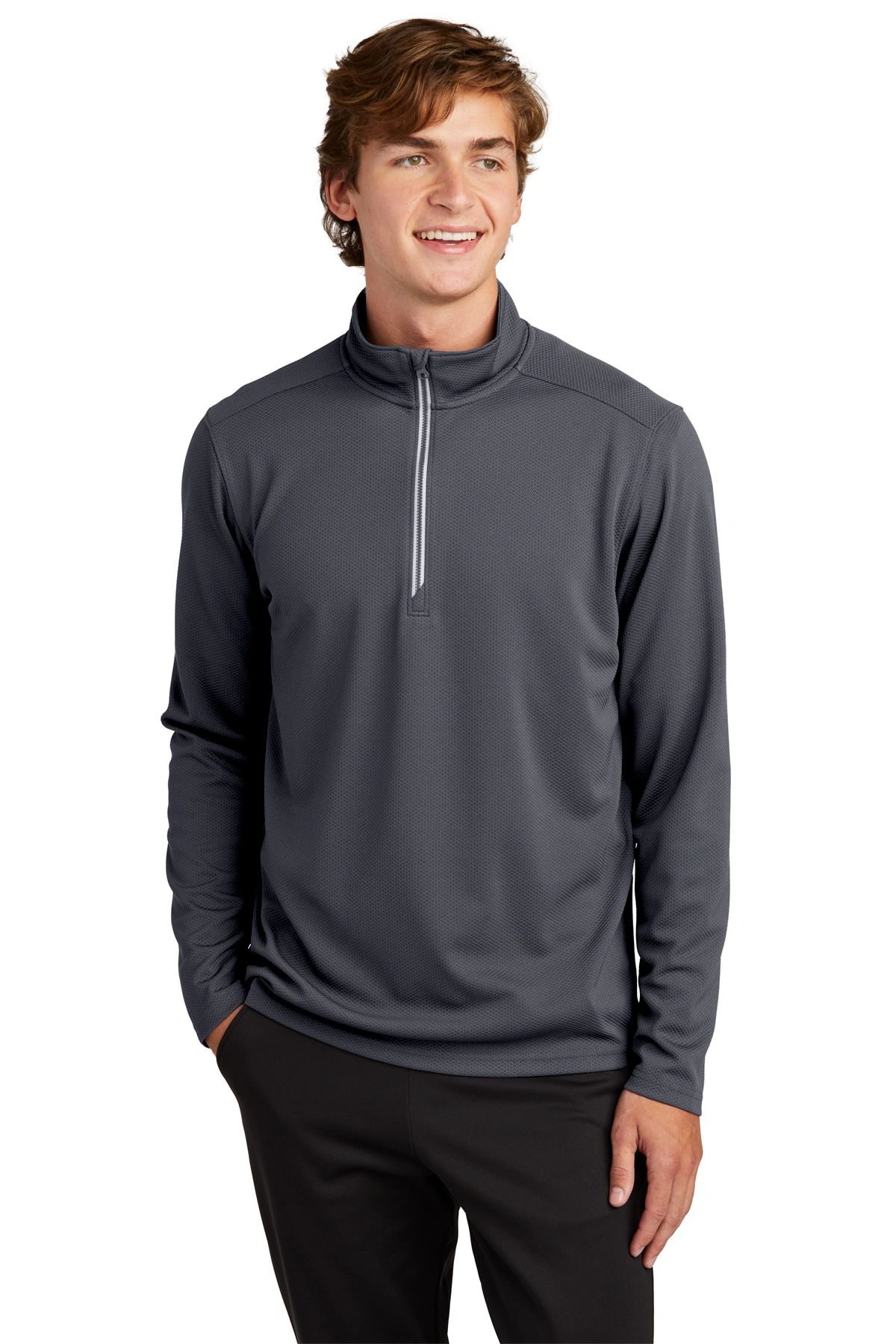 Sport-Tek Sport-Wick Textured 1/4-Zip Pullover - Image 3