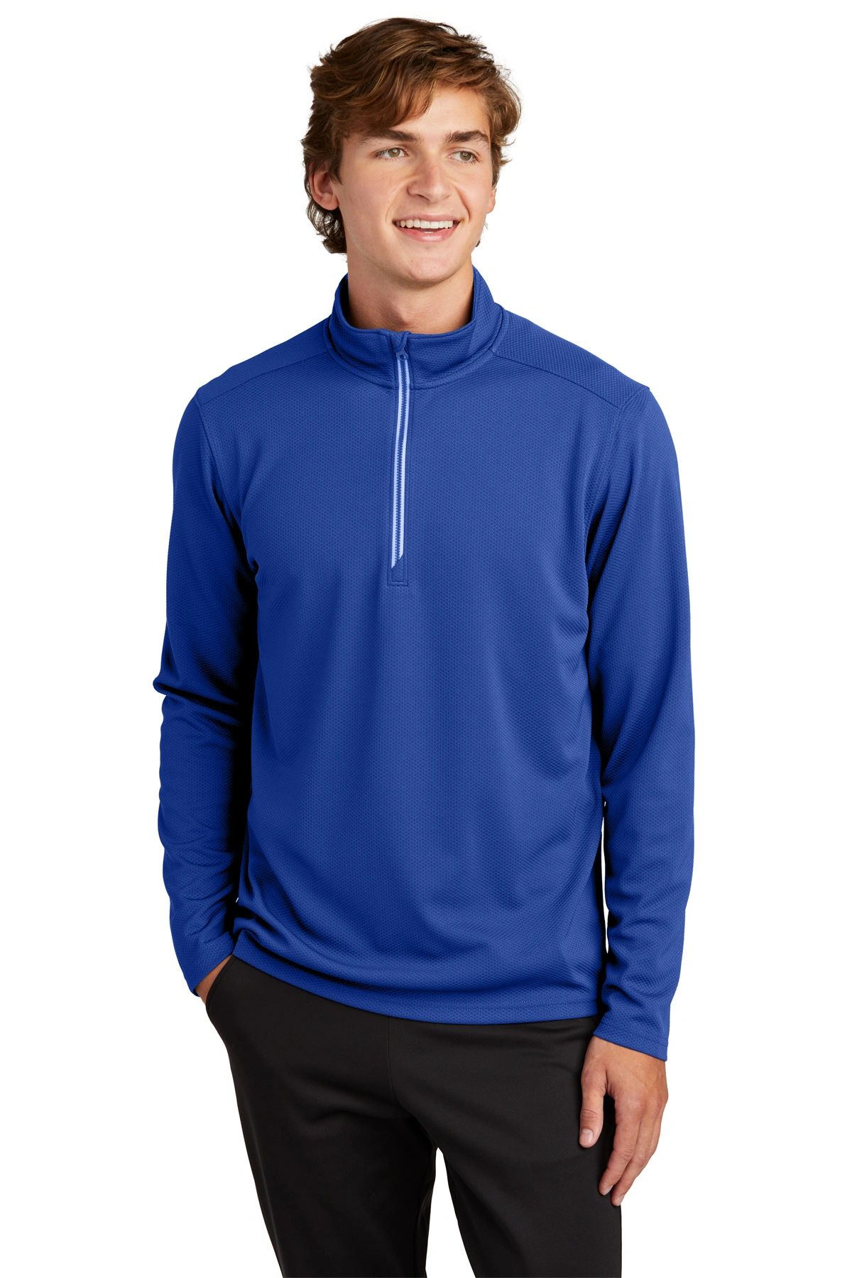 Sport-Tek Sport-Wick Textured 1/4-Zip Pullover - Image 5