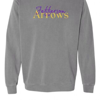 Full Logo Jefferson Arrows 2 Color Comfort Colors Unisex Garment-Dyed Crewneck Sweatshirt